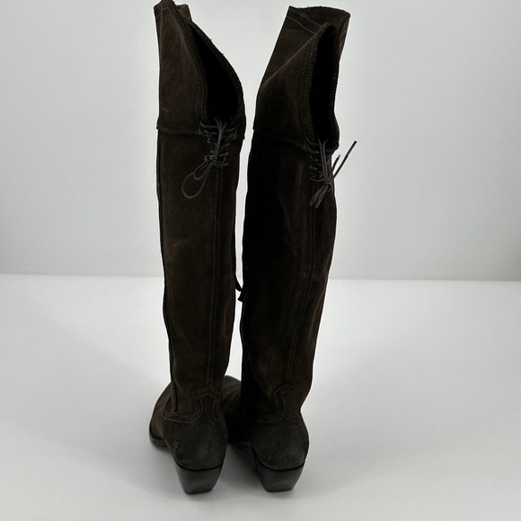 Frye Sacha Womens Size 8.5 B Over The Knee OTK Riding Western Boots Cognac Brown - Picture 6 of 12